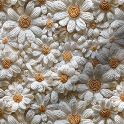 white daisies crochet