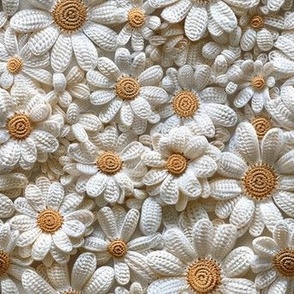 white daisies crochet