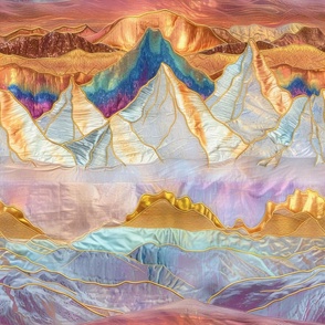 Aurora Desert Plains: Magical Fantasy Landscape Tapestry