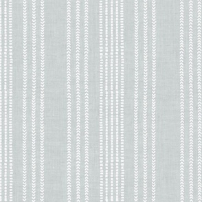 Freehand Stripes White on Soft Grey