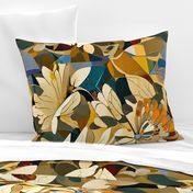 geometric floral design XL vintage colors