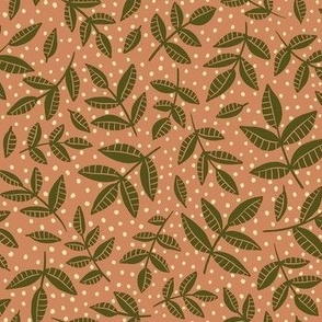 Forest Enchantment — Leaves And Dots Coral