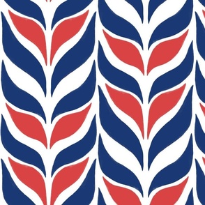 Upward Flames in Red, White and Blue 