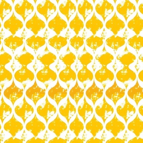 Yellow Paint Pattern on White - large 