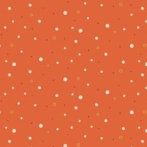 Polka Dot Drop in Red Orange