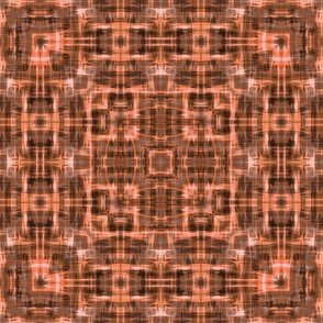 Monochrome abstract geometric pattern. Peach, brown ornament.