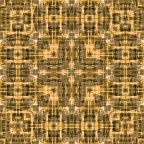 Monochrome abstract geometric pattern. Yellow, olive ornament.