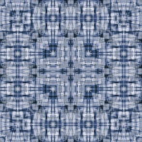 Monochrome abstract geometric pattern. Gray and blue ornament.