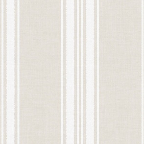 Vertical Stripes White on Cream