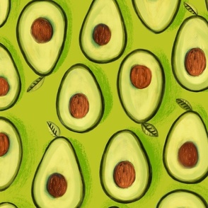 Bold and Bright Avocados - Green (Large)