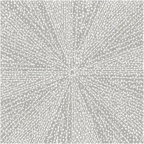 Starburst Tile White on Linen Grey