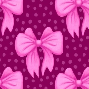 Coquette Aesthetic Pink Bows | Dark