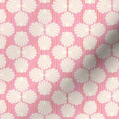 Seashell Stripe Organic Geometric Pink And Cream 8IN