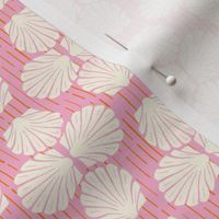 Seashell Stripe Organic Geometric Pink And Cream 8IN