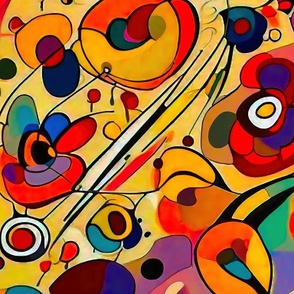 abstract colorful flowers XL
