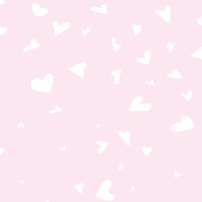 Delicate Playful Scattered Hearts Pale Pink