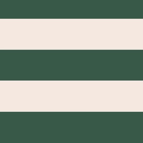 Bold Stripe - Green and Cream Horizontal