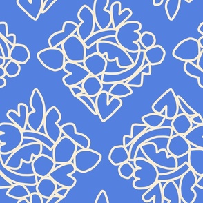 Abstract Floral Diamond Wallpaper - Modern Bold Lines