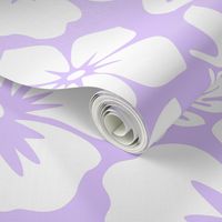 Lavender and White Hawaiian Flowers -Medium Scale