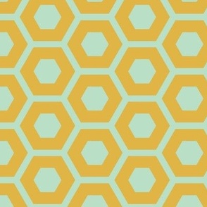 Hexagons Gold Yellow