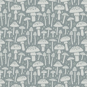 Magic Mushrooms | Small Scale | Steal Blue Grey, Pale Blue
