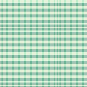 Sweet Cottage-core Checkerboard Prairie Pastel Irregular Gingham Checks Coordinate for Quilting and Home Decor : Green Plaid