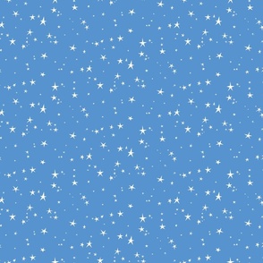 blue background white stars
