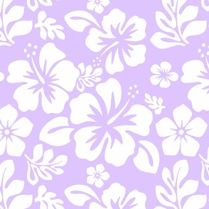 Lavender and White Hawaiian Flowers -Small Scale -