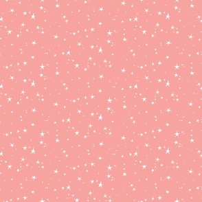pink background white stars