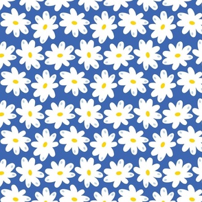 Happy Daisies - Cobalt Blue Small
