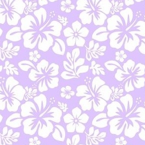 Lavender and White Hawaiian Flowers -Extra Small Scale -