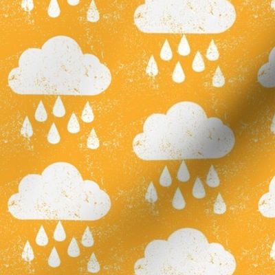 Rain Clouds - mustard yellow