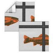 Trout Pillow Panels