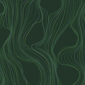 Organic lines -dark green