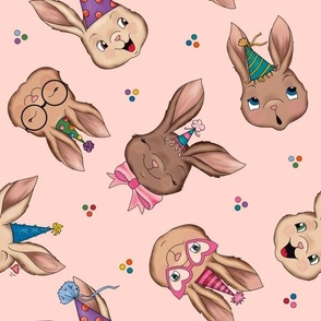 Party Bunnies Tossed Light Bunny Pink