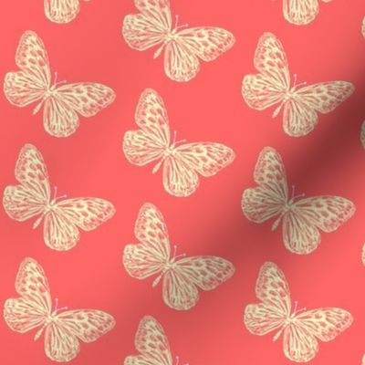  Coral Butterfly // coral pink butterflies