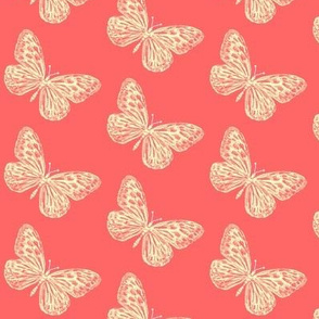  Coral Butterfly // coral pink butterflies