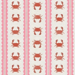 Block print crab stripes