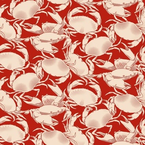 Red And White Crab Pattern 9in