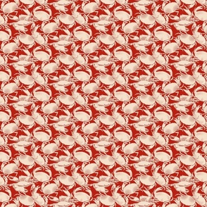 Red And White Crab Pattern Smallscale