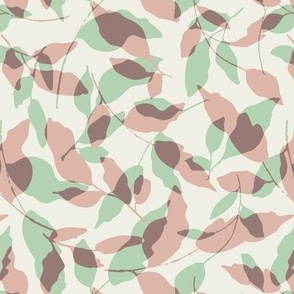 Modern Abstract Leaf Risograph effect  -  Soft 