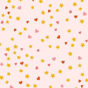 Mini stars and hearts - Pink