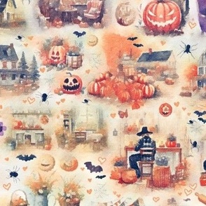 Country Halloween Toile
