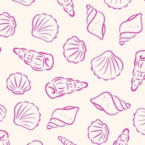 Hot pink seashells 