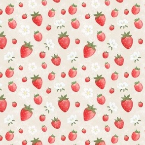 [small] Strawberry Patch — Oatmeal