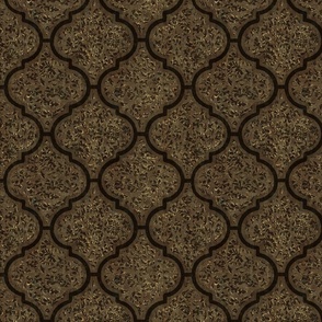 Moroccan Tile - Bronze, Brown, Medium Scale