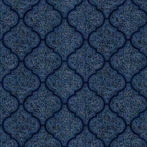 Moroccan Tile - Indigo Blue, Medium Scale