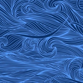 Waves-deep blue