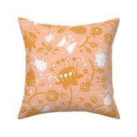 Sewing Wonderland in Orange and Peach Pink