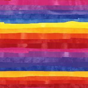 Colorful Rough Watercolor Stripes